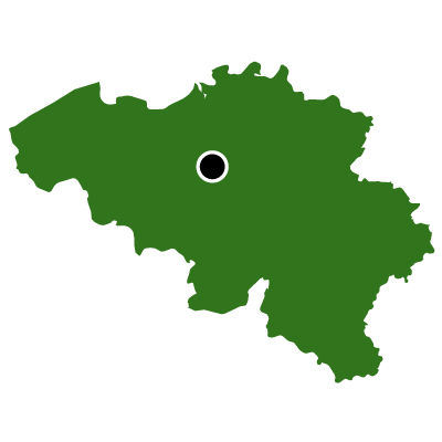 ベルギー王国無料フリーイラスト｜首都(緑)
